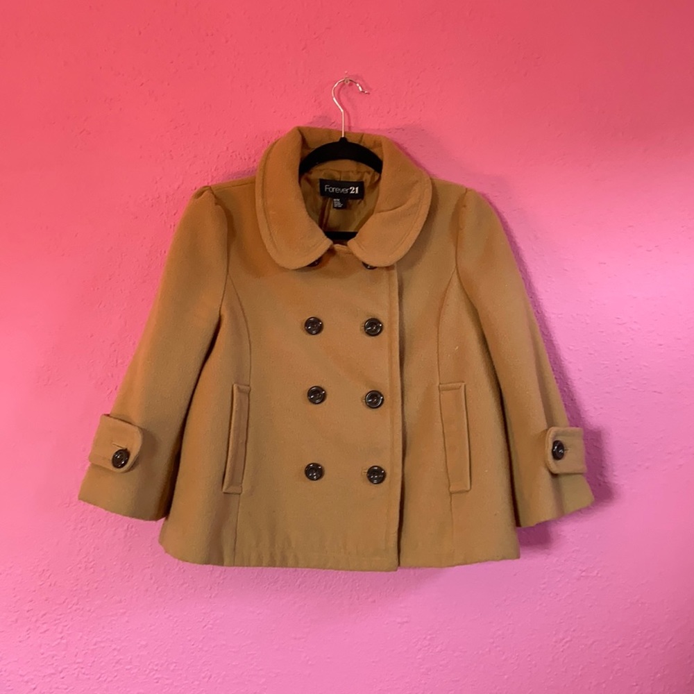 Forever 21 Peter Pan Collar Brown Coat
